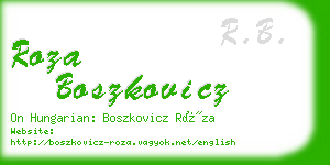 roza boszkovicz business card